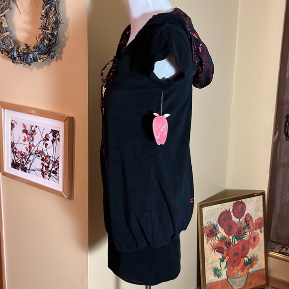 Vtg Y2k APPLE BOTTOM Size Small Hoodie Logo SPELL-OUT BUMM TerryCloth Tie NEW - Picture 7 of 16